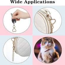 8/15pcs Heart Shaped Key Chain Clips With Spring Hooks, DIY Keychain, Suitable For Key Bags, Backpacks, Luggage Tags, Wallets And Handbag Accessories, Perfect Gift For Women - One Size - View 4