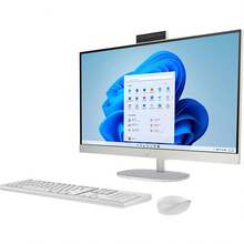 HP 27" HD Touchscreen All-In-One Desktop Computer,  Ultra 7-155U, Up To 64GB DDR5 RAM, Up To 4TB SSD, Adjustable Height, WiFi 6, Webcam, Windows 11 Home, Shell White - US A Type Plug(110-127V) - View 2