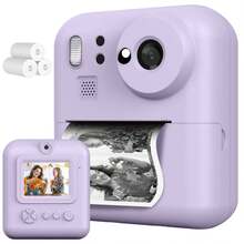 Kids Camera Instant Print, Selfie Digital Camera With 1080P Videos,Toddler Portable Travel Camera Toy For 3-9 Year Old Boys Girls(Included 32GB Card),Birthday Gifts For Kids Age 3-12