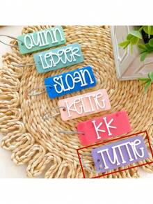 1PC Custom Acrylic Keychain, Many Colors To Choose From, Customizable Name, Personalized, Unique, Fashionable, Ideal Gift For Women, Ideal Gift For Men, Practical, Reusable, Lunch Box Tag, Backpack Tag, Anniversary Gift, Party Gift,Trinkets, For Her - Multicolor - View 25