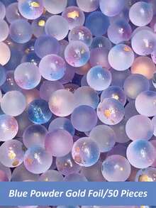 磨砂彩色玻璃珠适用于水族箱——鱼缸装饰、玻璃容器造景、DIY微景观花瓶填充物、水族沙基基质 - 彩色 - 查看 15