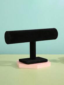 1pc Bracelet Display Stand/Velvet Watch Display Stand/Jewelry Storage Rack/Necklace Bracelet Pendant Organizer/Fashionable Women's Desktop Storage/Valentine's Day Gift - Multicolor - View 5