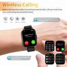 Full Touch Smart Sports Watch, (Answer/Make Calls), Message Reminders, Smart Notifications, More Than 100 Sports Modes, Pedometer/Exercise Tracking, Large 1.83-Inch Watch Face, Remote Camera, 180mAh USB Rechargeable Battery, Smartwatch For Android And IOS Phones, Perfect Gift For Friends, Music Playback Control, Smartwatch For Men And Women, Fitness Tracker, Fashionable Smartwatch - Nhiều màu - Xem 8