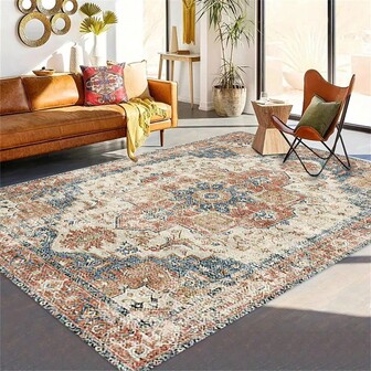 1 st vattentvättbar matta/dörrmatta i konstull för vardagsrum, entré, hemmabruk, halkfri, stor storlek