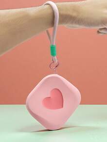 New Heart-Shaped Small Square Pouch, Coin Purse, Lipstick Case, Card Holder, Bluetooth Earphone Storage Bag, Handheld Soft Silicone Card Key Coin Purse, Multi-Function Waterproof Silicone Storage Pouch, Holiday Gift - Multicolor - View 4