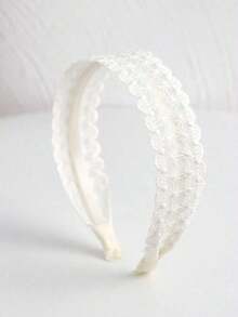 1pc Women Floral Embroidered Fashionable Headband For Hair Decoration Elegant Valentine's Day,HairBand,Hair Hoop,Hairband,Hair Hoop Headbands Hair Accessories Head Accessories - 白色 4 - 查看 7