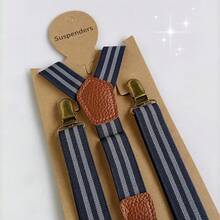 1pc Men's Y-Shape Elastic Suspenders, British Style With Metal Adjustable Buckle, 4-Clip Brace Strap Autumn-Winter Accessories Halloween Costume,Suitable For Teens, Youth,Men,Casual, Outdoor, Athletic, Vacation, Graduation Gifts, Birthday, Daily Wear