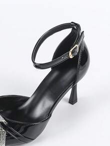 2.5" Pointed Toe Chunky High Heel Casual Women Shoes