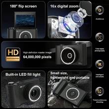 W&O 5K Digital Camera For Photography Autofocus, 2025 Newest 64MP Vlogging Camera With 32G TF Card, 1 Battery, 3 Inch 180° Flip Screen, Compact Travel Camera For Teenagers With 16x Zoom, Anti-Shake, Great Gift For Beginners - trắng - Xem 4