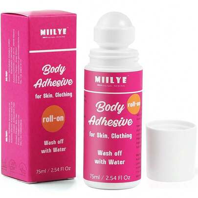 Body Adhesive Roll-On For Skin &Amp; Clothing 2.54 Oz-Sweat Resistant, Water Wash Off- Fashion Adhesive For Dancers, Socks, Stockings, Leotards, Bras, Wigs, Costumes