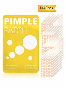 1440片可爱圆形面部贴纸 - 日夜舒缓,温和不刺激 - 防水透气,隐形超薄,必备单品。适用于面部,温和透气/防水/轻盈设计/亲肤材质/沐浴时也可使用,适合敏感肌肤。 - 彩色 - 查看 8