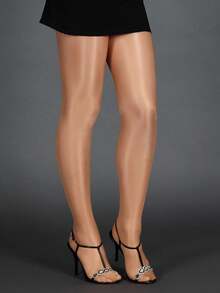 1 Pair Shiny Opaque Tights, Thin Wire Thin Transparent Pantyhose For Women, Cozy