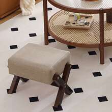 Small Footstool Shoe Changing Stool Padded Foot Rest Stool Entryway Living Room~ - Multicolor - View 6