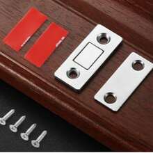 Magnetic Door Catch, Magnetic Cabinet Door Adhesive Patch, Invisible Drill-Free Sliding Door Wardrobe Catch