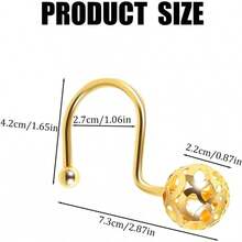 12 Ganchos Dorados para Cortina de Ducha, Anillos Decorativos de Cromo sumergidos en Aceite, Ganchos de Cortina de Ducha de Metal Brillante a Prueba de óxido para Barras de Cortina de baño - 1 - Ver 2