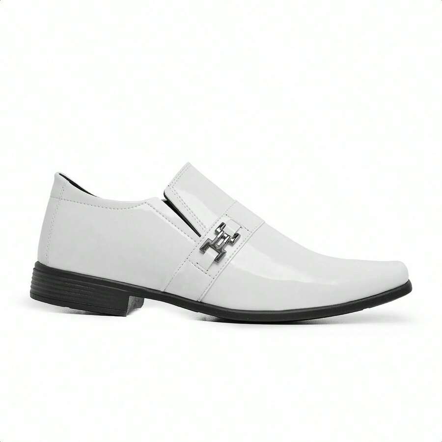 Men's Dress Shoes/Bridle Casual Shoes Synthetic Fiber Buckle Party Shoes - 白色 - 查看 1