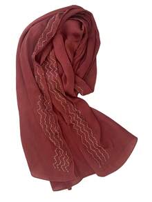 1 Piece Ladies High Quality Solid Color Soft Shimmer Diamond Crepe Crinkle Satin Silk Hijab Scarf Plain Glitter Shiny Muslim Tudung Shawl