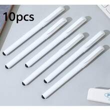 قلم حبر كروي محايد، كتابة سلسة، قرطاسية مكتبية، قلم حبر سائل، تصميم بسيط، قلم حبر كروي بأنبوب بلاستيكي أبيض، لون أسود/أبيض، قلم حبر كربوني، قلم توقيع أعمال بسيط، قلم أبيض محايد عصري بسيط، قلم حبر كروي بأنبوب بلاستيكي أبيض