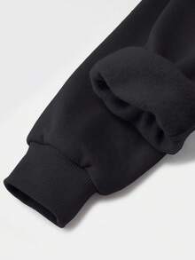 Áo nỉ ấm áp cho nữ, Áo cotton nữ có túi rút, Áo hoodie, Áo nỉ trễ vai, Áo nỉ ôm sát, Họa tiết hoa tươi và họa tiết sách, Vải dày cho mùa thu đông, Lớp lót lông cừu ấm áp, Áo nỉ rộng rãi, Đa năng, Cổ điển, Phong cách học sinh, Phù hợp với trang phục thời tiết lạnh, Áo dài tay, Áo thể thao dạo phố cho nữ, Áo nỉ nữ, Trang phục lễ hội, Áo đen - đen- - Xem 7