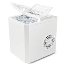 OLIXIS Countertop Ice Maker, 9 Ice Cubes In 6 Minutes, 26 Lbs Daily Capacity, Self-Cleaning Ice Machine With Basket And Scoop, Two Bullet Ice Sizes, Black - 白色 - 查看 6