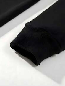 360g Hooded Double-Sided Printed Sweater, Star Flashing Printed Hooded Sweater Loose Version, With  Pocket And Drawstring, Leisure Outing, Celebrating Halloween, Christmas, Thanksgiving, Holiday Gifts. - màu đen - Xem 5