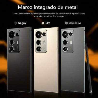 W&O Smartphone Android S25 Ultra: pantalla FHD+ de 6.8", 12 GB + 512 GB de almacenamiento, cámara de 50 MP + 13 MP, reconocimiento facial, batería de 5000 mAh, tarjeta SIM dual, lápiz óptico, desbloqueable, incluye auriculares, estuche, fundas,accesorios para celular,cable tipo C, protector de pantalla, regalo ideal para cumpleaños y fiestas.