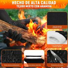 Guantes de Barbacoa, Guantes para Horno Hasta 800 ° C/1472 ° F, Aislamiento Térmico Manoplas de Silicona, Guantes BBQ Antideslizante, Guantes de Cocina para Parrilla, Hornear, Microondas y Chimenea(Negro) - Negro - Ver 2