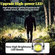 1/2/4 Mini LED-ficklampa med nyckelring, 1000 lumen COB-sidoljus, uppladdningsbar via USB-C, 7 lägen, bärbar multifunktionell utomhusficklampa med väska och klämma, lämplig för vandring, camping, fiske, löpning, nödbelysning/hundhalsband - Multifärgad - Visa 5
