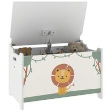 AIYAPLAY Caja de Almacenaje Juguetes, 53L, Baúl Juguetes Infantil, Organizador Juguetes con Tapa Abatible, Pistón de Gas para Niños, Niñas, Libros, Ropa en Guardería, Sala de Juegos, Dormitorio, Verde - Verde - Ver 6