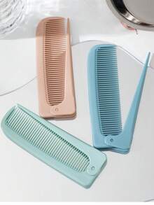 3-częściowy minimalistyczny składany grzebień, składany grzebień ze spiczastym ogonem do stylizacji grzywki, przenośny i wygodny, zestaw do stylizacji włosów, zestaw do stylizacji włosów