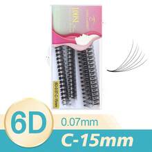 Lashes 6D To 8D C Curl Ultra Speed Pointy Base Promade Fans Eyelash Extensions Premade Fans 500 Fans Per Box - C - View 25