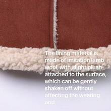 1pc Pet Fur Integrated Padded Coat With Leash, Suitable For Small And Extra Small Dogs/Cats, Warm For Autumn/Winter, Size Runs Small, Not Recommended For Large Dogs