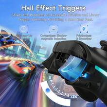 EasySMX X15 Controlador inalámbrico 2.4G para PC y múltiples plataformas con vibración y botones de gatillo, gamepad inalámbrico Bluetooth mejorado con joystick de efecto Hall/gatillo/iluminación RGB - Sin deriva del joystick, sin zona muerta - Compatible con Windows PC, PS3, Android, Steam y Switch - Negro - Ver 8