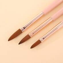 Best-Selling Nail Art Crystal Pen Set - Plastic Handle, Silver-Tip Brushes For Painting & Carving