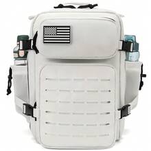 Sac de sport d'extérieur, sac à dos à cordon, sac de basket-ball, sac de football, sac de pom-pom girl, sac à dos de sport, sac à dos pour étudiant, gym, voyage, yoga, voyage en plein air, cyclisme, randonnée, léger, grande capacité, cadeau pour femmes et hommes - Blanc - Voir 3