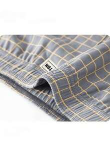 3pcs Men's 100% Cotton Underwear, Men's Boxer Briefs, Soft Comfortable Plaid Design Loose Boxer Shorts - Multicolor - View 5