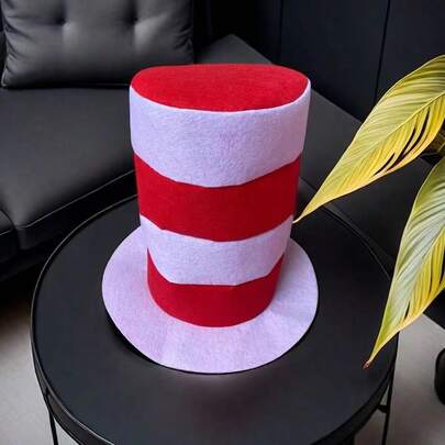 Birthday Party Hat, COSPLAY Stage Props, Christmas Hat, Striped Chimney Sweep Hat, Christmas Costume Hat