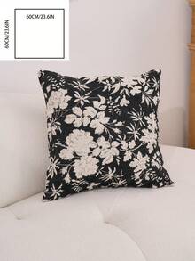 1 pieza Funda de almohada cuadrada de jacquard floral vintage, extraíble y lavable, adecuada para sala de estar, sofá, dormitorio, jardín, exterior, coche, decoración de otoño/invierno, fiesta (selección de multicolor)