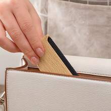 1pc Portable Wooden Lint Remover Brush, Reusable Double-Sided Travel Brush For Clothes, Furniture, Pet Hair, Sweaters, Scarves, Pants Fuzz Removal Tool - Multicolor - View 3