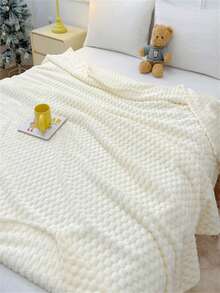 1 Stück einfarbige gestreifte karierte weiche warme Fleecedecke, geeignet für Schlafzimmerdekoration, ganzjährig, Geschenk, bequeme weiche Damenüberwurfdecke, maschinenwaschbar, moderne multifunktionale weiche kuschelige Decke, Weihnachts-, Halloween-Wolldecke als Geschenk, Schlafzimmerdekoration, Picknickdecke, Muttertagsgeschenk, breite gestreifte Kunsthasenfell-Flanell-Überwurfdecke, Entspannungsdecke, kleiner Büroüberwurf