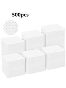 1000/500/400/200 片一次性无绒布心形卸妆垫、指甲油去除垫、柔软无纺布丙酮指甲油去除湿巾、无绒指甲凝胶湿巾、无水指甲护理产品，适用于女性和女孩日常美甲清洁和卸除 - 白色 - 查看 15