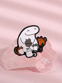 1PC Funny Spanish Quotes Enamel Pin Sad Character Brooch Pines Lapel Pins Badge Clothing Accessories Fashion Jewelry Friends Gifts - Multicolor - View 5