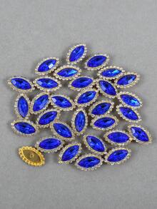 50 piezas/paquete, 11*20mm Flores de Girasol de Rhinestones, Flores de Rhinestones de Doble Capa, Rhinestones Multicolor para Ropa DIY, Vestido de Novia, Zapatos, Bolsos