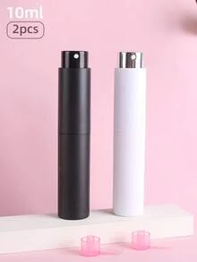 1/2/5 件 10ml 高端旋转喷雾玻璃香水瓶 - 可再填充面部喷雾瓶，超细雾，便携式旅行必备，适合旅行、学校、度假、露营、度假、迷你时尚旅行香水喷雾瓶带补充工具 - 彩色 - 查看 10