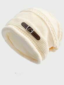 4-Color Options Knitted Beanie Hat, Loose Fit Warm Bucket Hat, Solid Color Fashion Casual Autumn/Winter Unisex Ski Hat Winter Warm