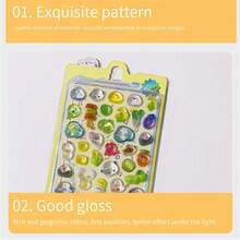 Cute Brown Bear 3D Stickers - Self-Adhesive Glossy Plastic Decals With Crystal Accents, Various Fantastical Designs, Suitable For DIY Crafts, Phone Cases, Laptops And Tablets