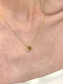 1 Stück Vintage Luxus Kubikzirkonia Achteckige Halskette, elegantes minimalistisches Design, geeignet für den täglichen Gebrauch von Frauen, Valentinstag/Geburtstagsgeschenk