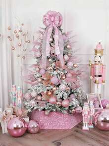 10 piezas de ramitas artificiales de cedro con purpurina rosa, ramas y tallos de cedro falso, adornos navideños con hojas de pino con purpurina, hojas y tallos de cedro artificiales para manualidades DIY, coronas y decoración del hogar, hojas falsas adecuadas para coronas y decoración del hogar