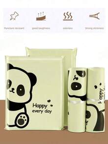 Bolsas de envío, con estampado de panda, bolsas de envío adhesivas resistentes, bolsas de entrega express impermeables y gruesas en inglés, sobres multiusos, de varios tamaños adecuados para ropa, pequeños negocios, boutiques, embalaje de diversos artículos