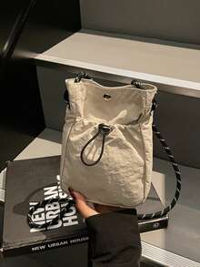 运动旅行小号单肩包 - 女士纯色斜挎手机包，带拉链口袋 | 休闲简约零钱包和耳机收纳包 | 轻便时尚布包，适合跑步、旅行和校园生活 | 多功能斜挎包，可装手机、钱包、返校必备品和日常穿搭配饰，小巧便携 - 彩色 - 查看 4